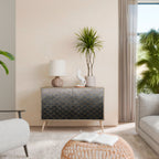 TESSELATED GRAYISH Aparador de 2 Portas em Efeito Carvalho