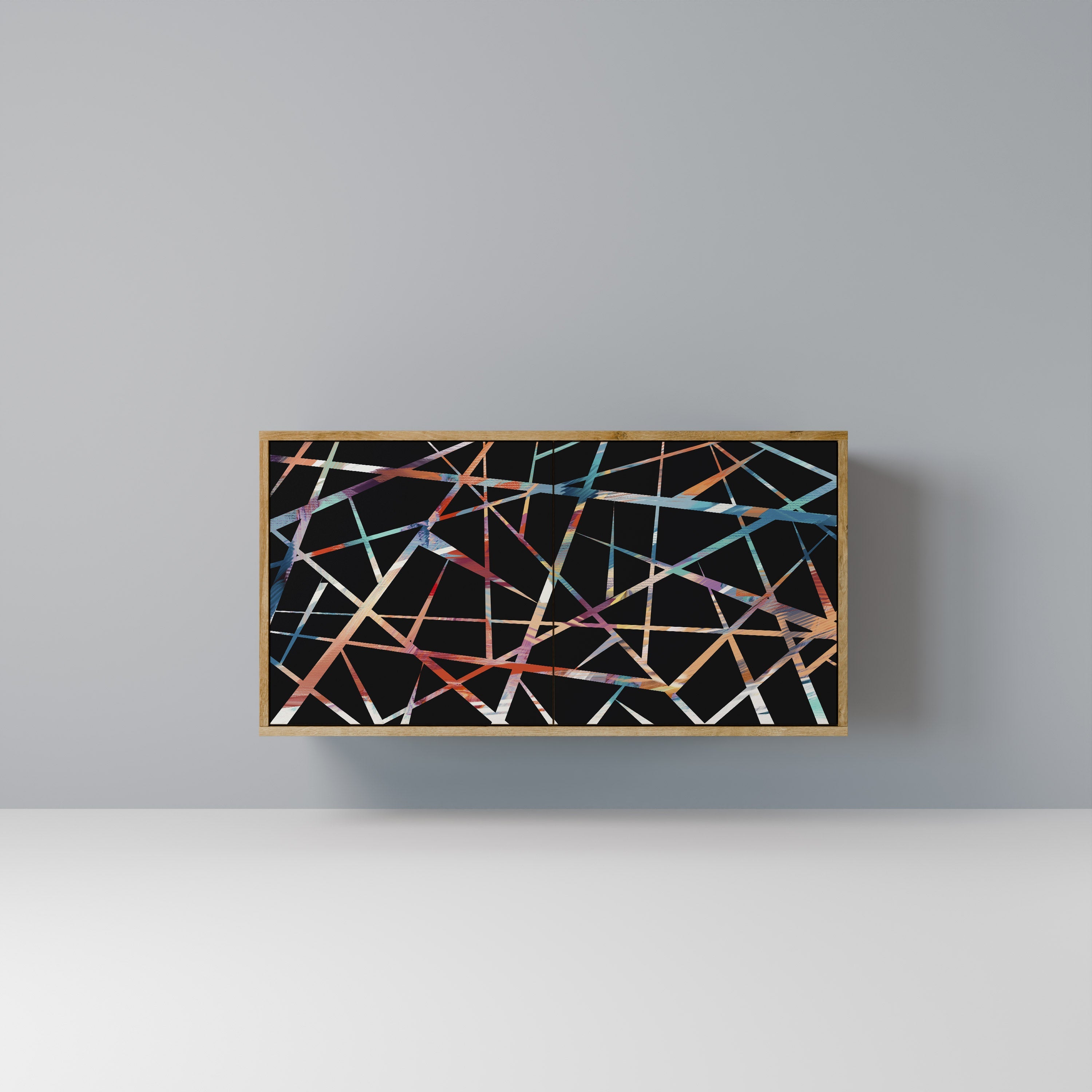 POLYGON VERVE Aparador de 2 Portas em Efeito Carvalho