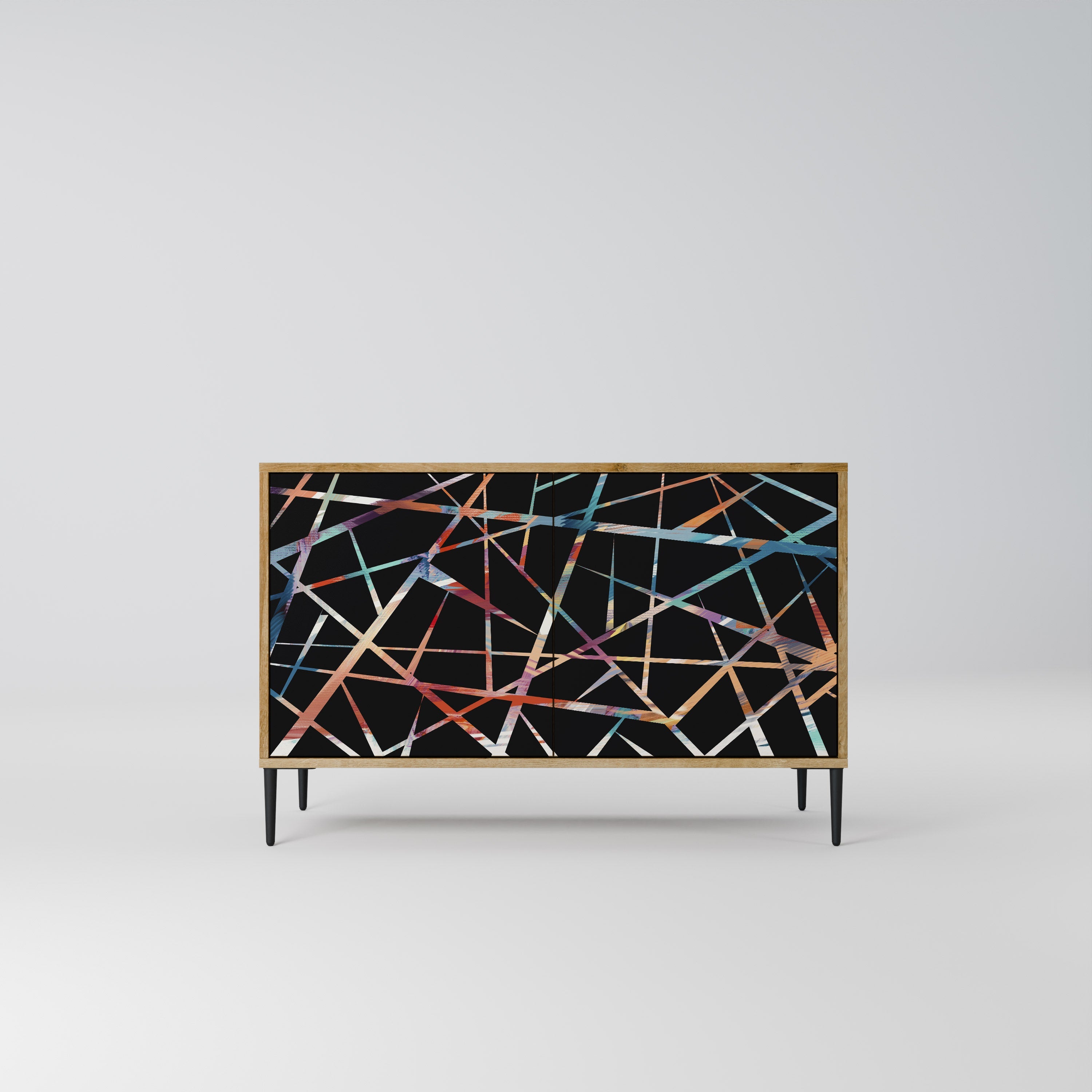 POLYGON VERVE Aparador de 2 Portas em Efeito Carvalho