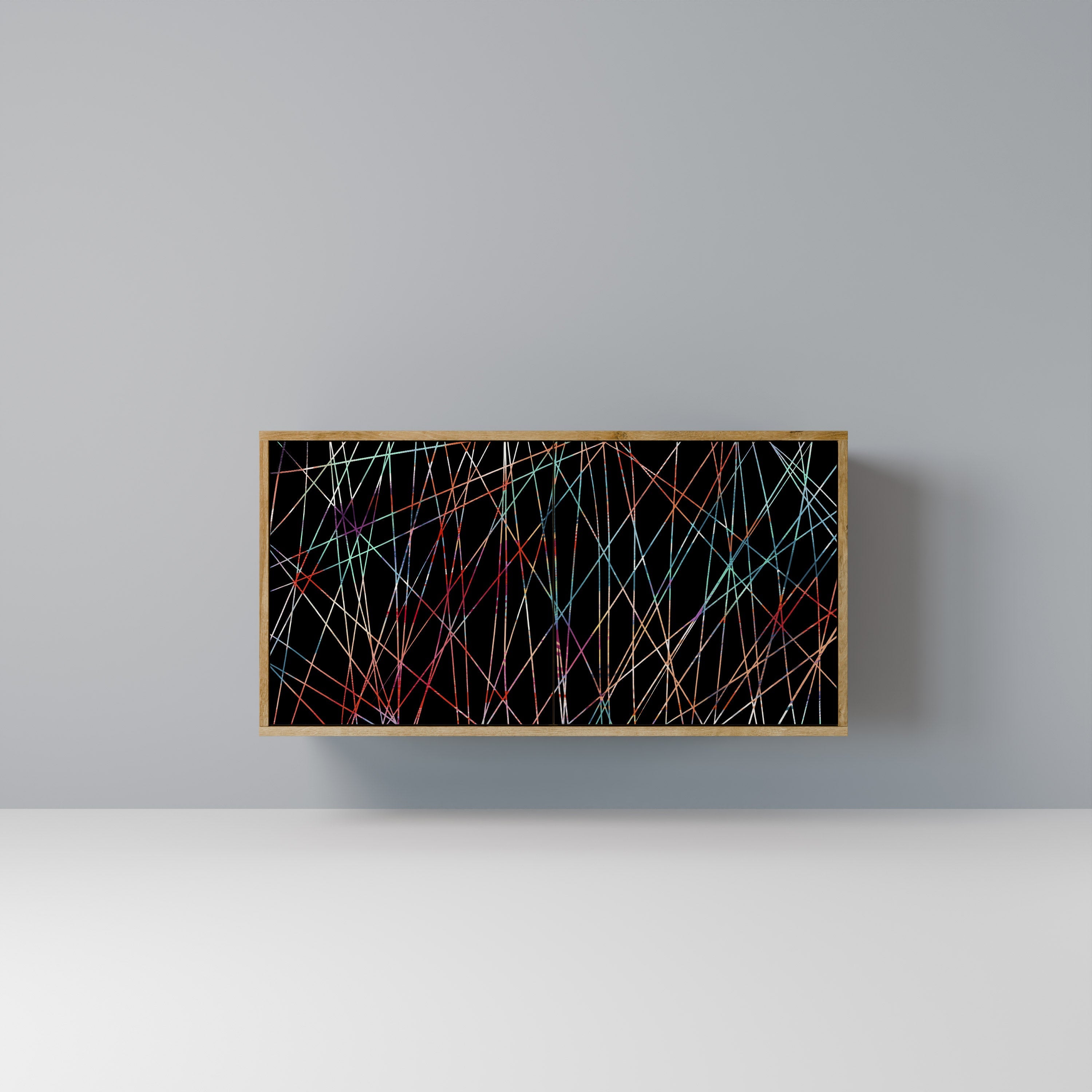 LUMINOUS SNARE Aparador de 2 Portas em Efeito Carvalho