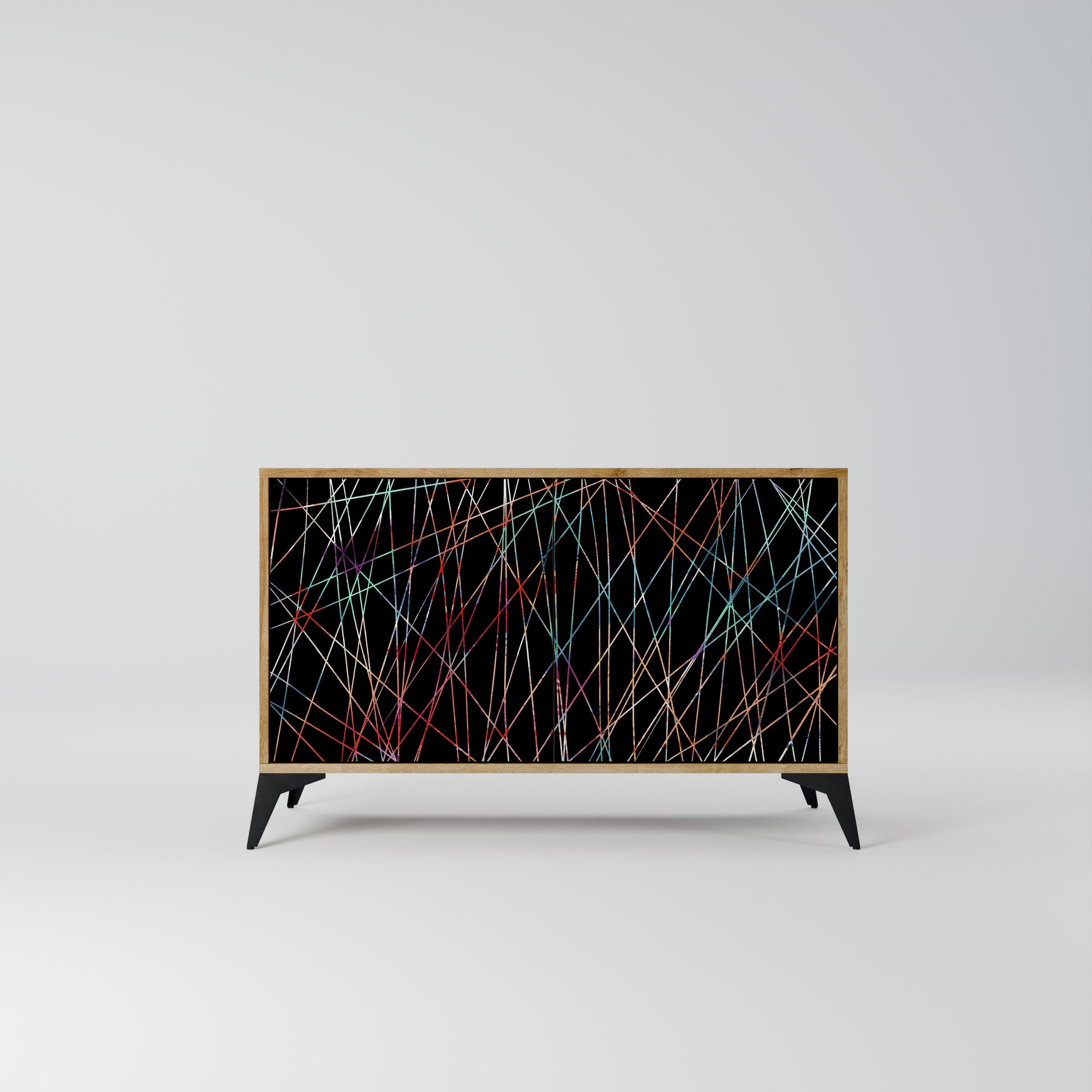 LUMINOUS SNARE Aparador de 2 Portas em Efeito Carvalho