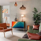 PRISM CONCUSSION Aparador de 2 Portas em Efeito Carvalho