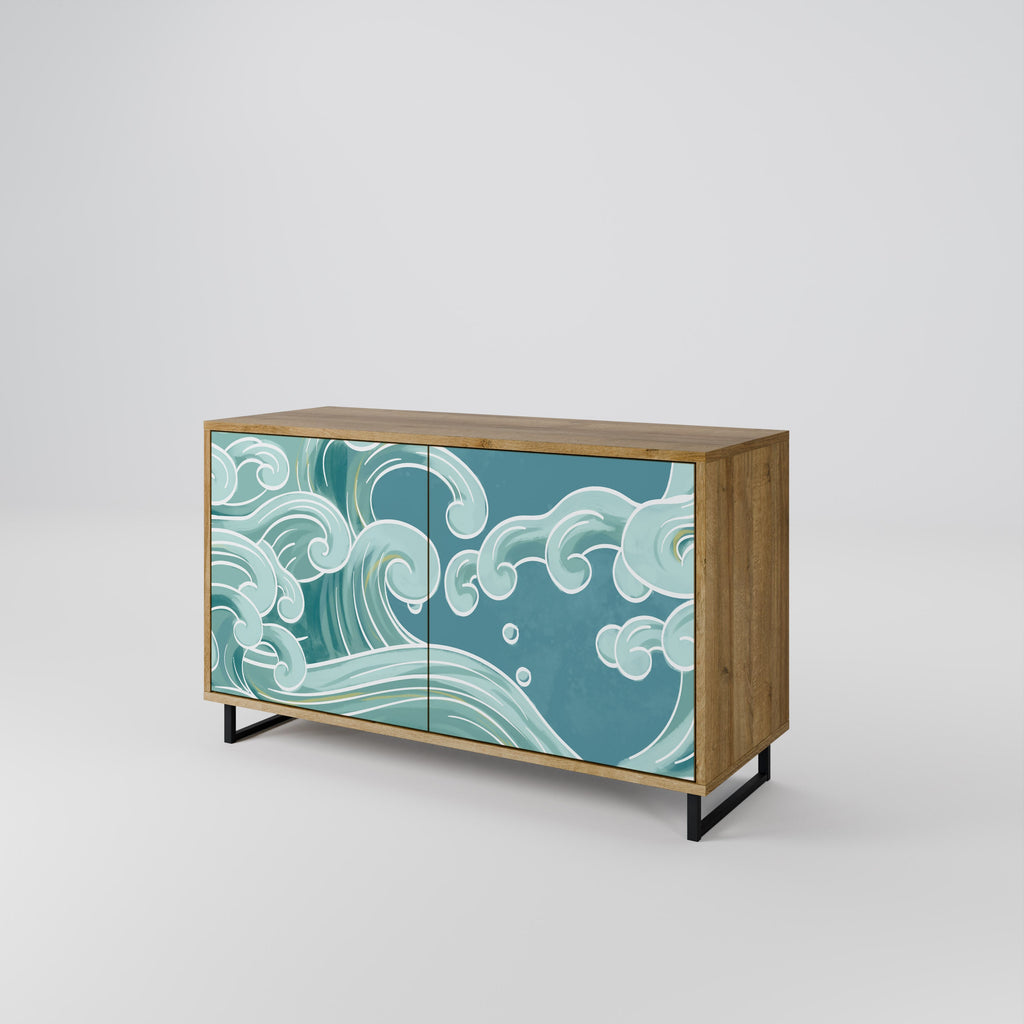 ASIAN SWAY 2-Door Sideboard in Oak Effect
