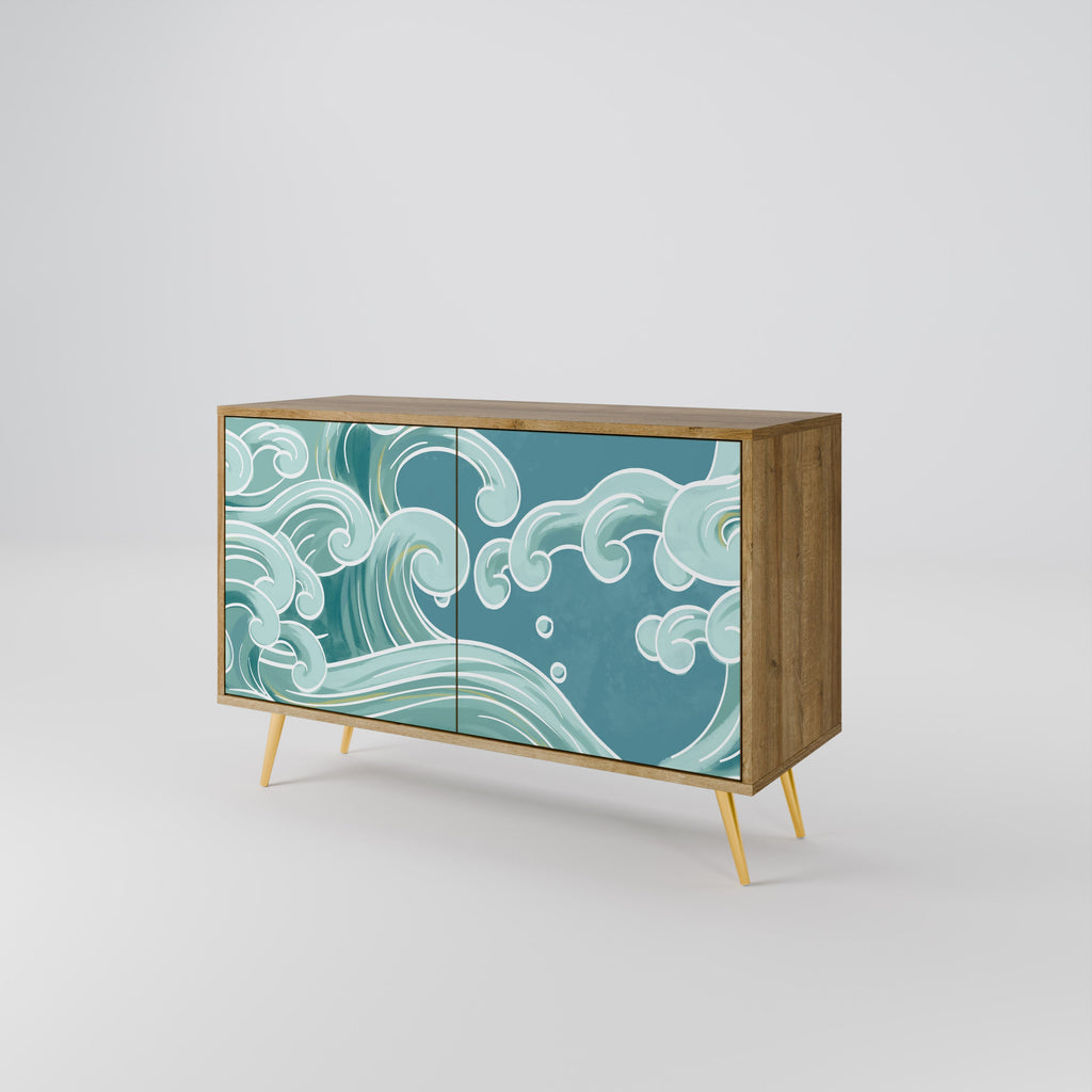 ASIAN SWAY 2-Door Sideboard in Oak Effect