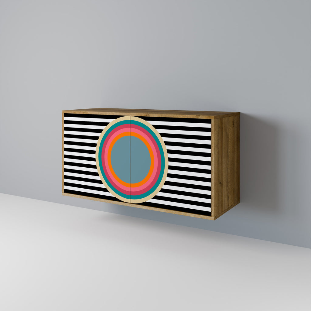 SPECTRA SHOWCASE Aparador de 2 Portas em Efeito Carvalho