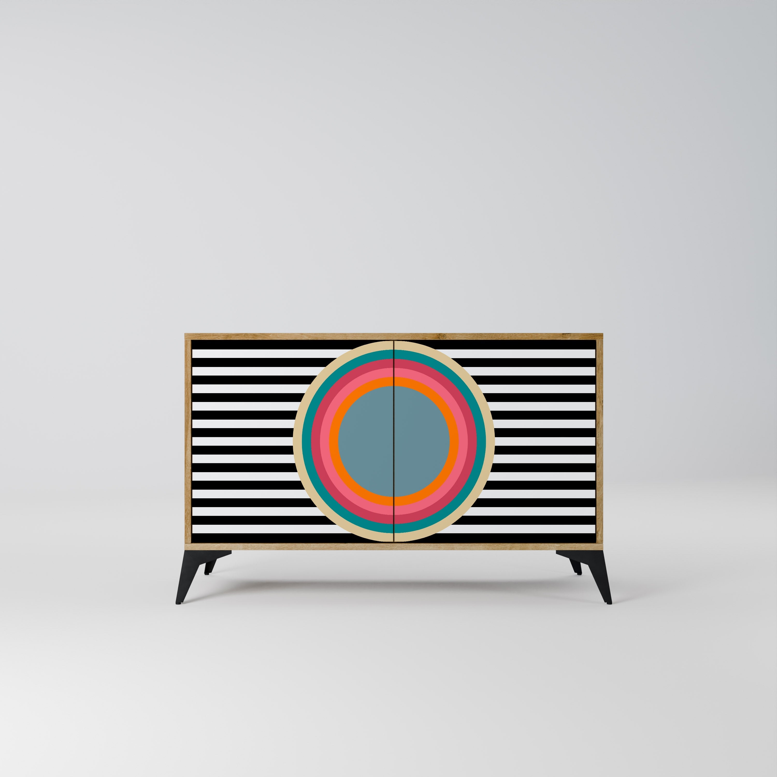 SPECTRA SHOWCASE Aparador de 2 Portas em Efeito Carvalho