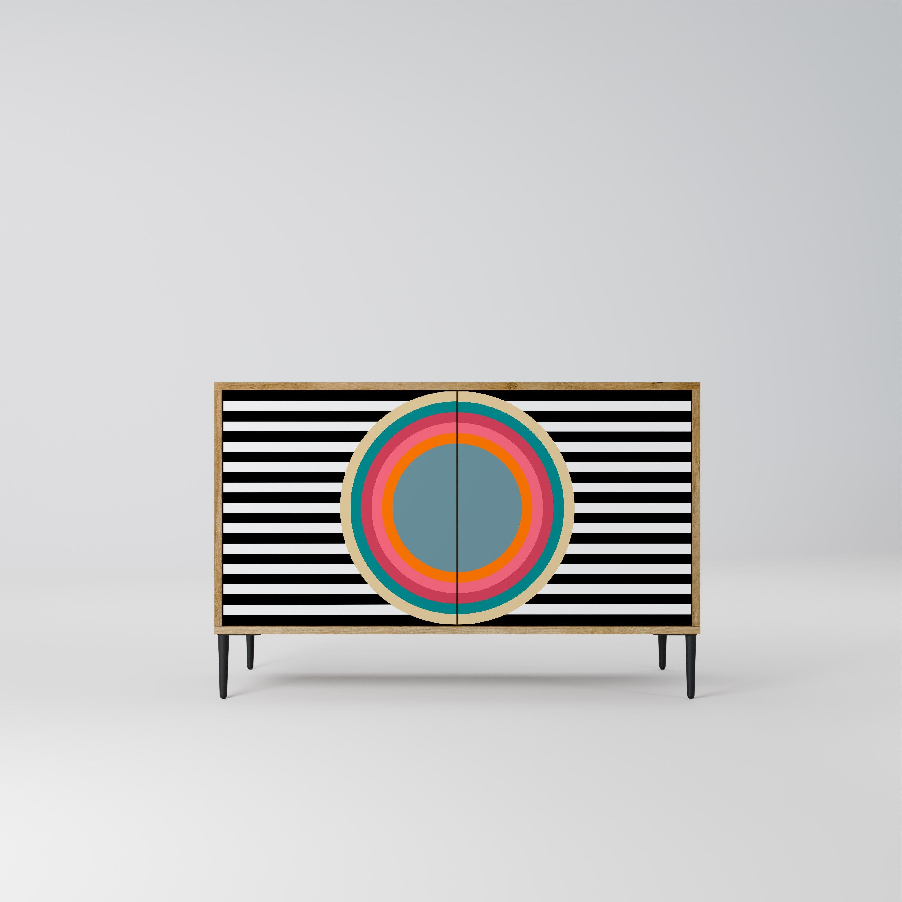 SPECTRA SHOWCASE Aparador de 2 Portas em Efeito Carvalho