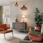 SPECTRA SHOWCASE Aparador de 2 Portas em Efeito Carvalho