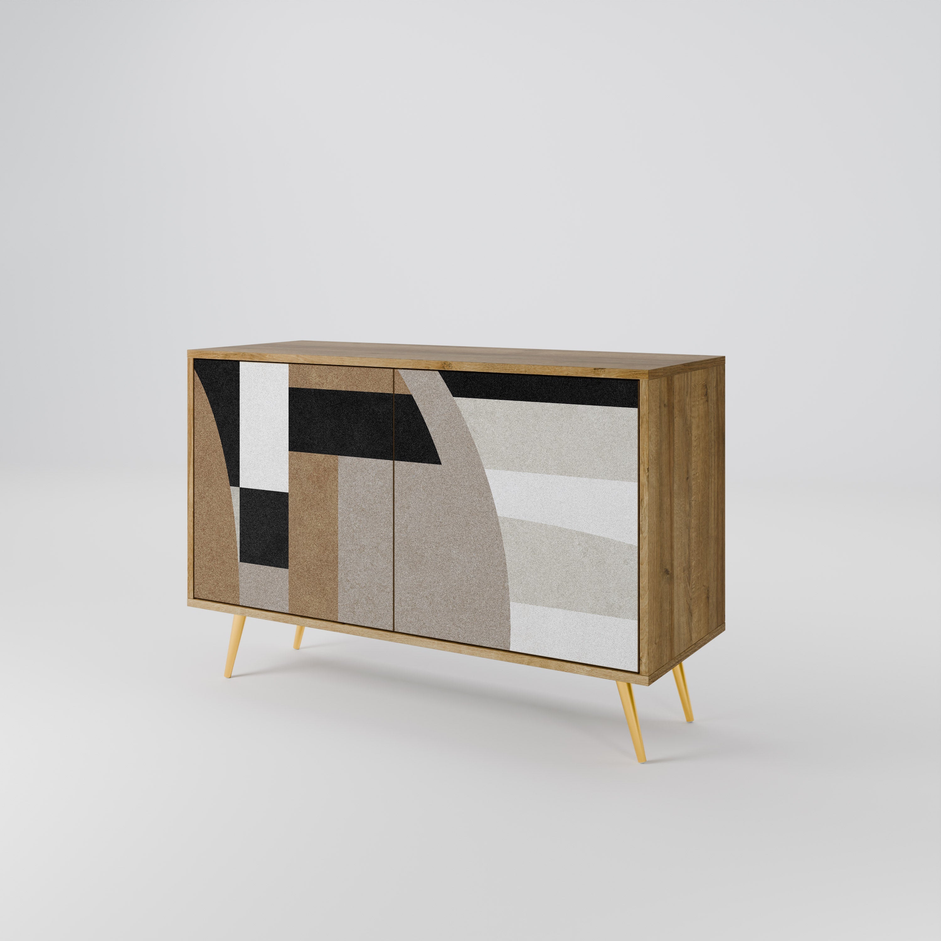 DELICATE MEMENTO 2-Door Sideboard in Oak Effect