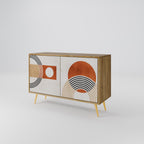 SPACE AROUND Aparador de 2 Portas em Efeito Carvalho