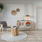 SPACE AROUND Aparador de 2 Portas em Efeito Carvalho