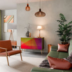 VIVID GEOMETRY Aparador de 2 Portas em Efeito Carvalho