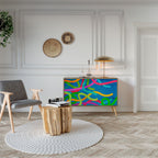 STREAMER TANGLE Aparador de 2 Portas em Efeito Carvalho