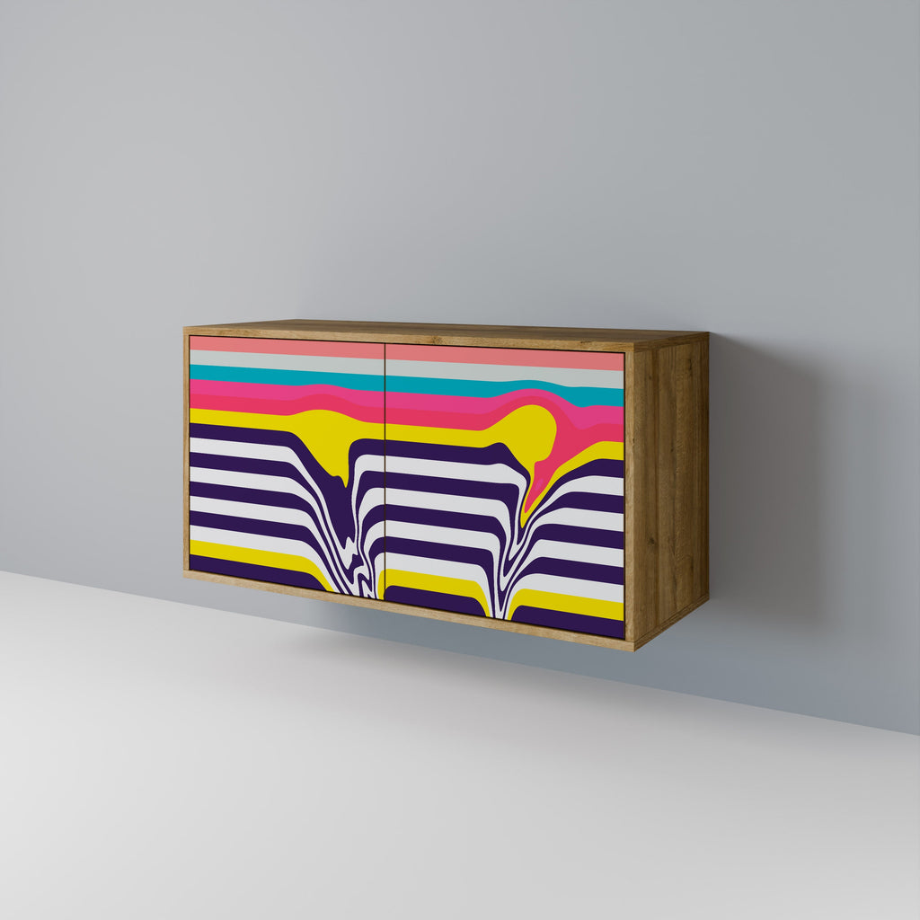 TONE COLLAPSE Aparador de 2 Portas em Efeito Carvalho