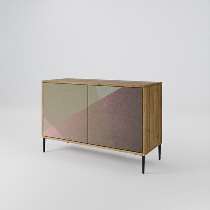BEIGE GEOMETRY Aparador de 2 Portas