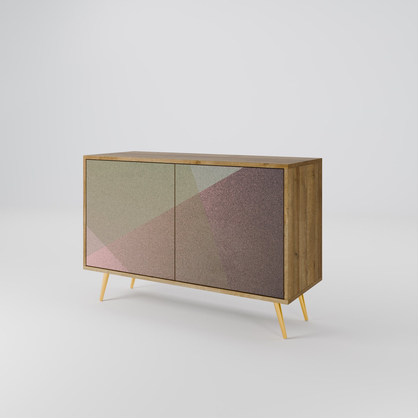 BEIGE GEOMETRY Aparador de 2 Portas
