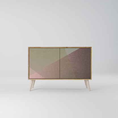 BEIGE GEOMETRY Aparador de 2 Portas