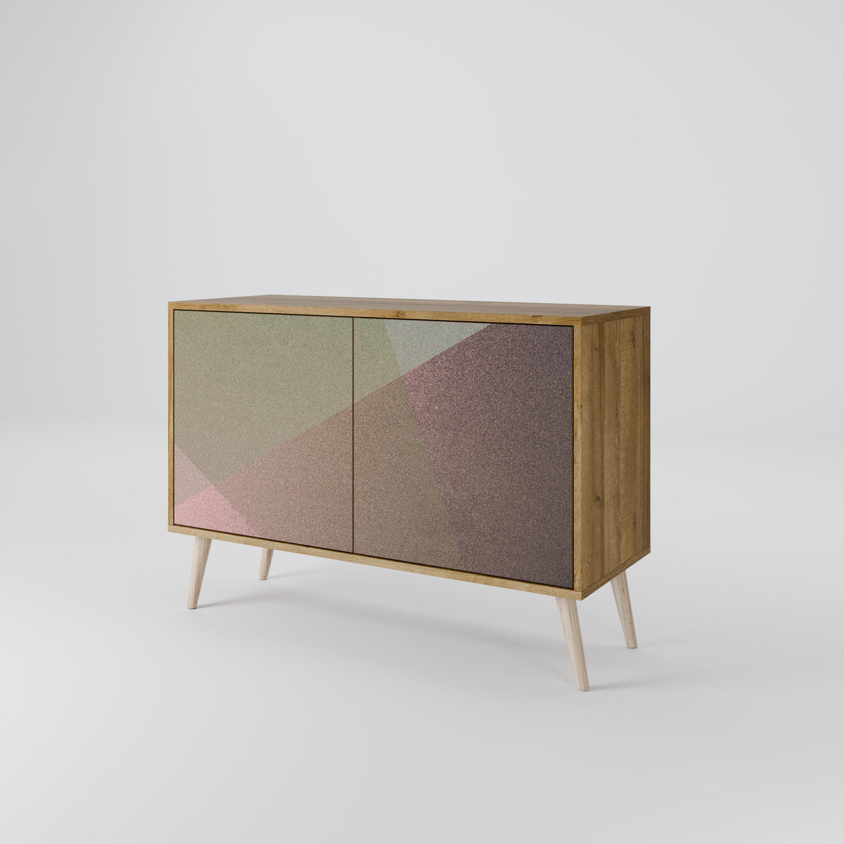 BEIGE GEOMETRY Aparador de 2 Portas