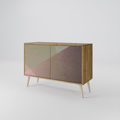 BEIGE GEOMETRY Aparador de 2 Portas