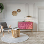 IRREGULAR PINK Aparador de 2 Portas em Efeito Carvalho