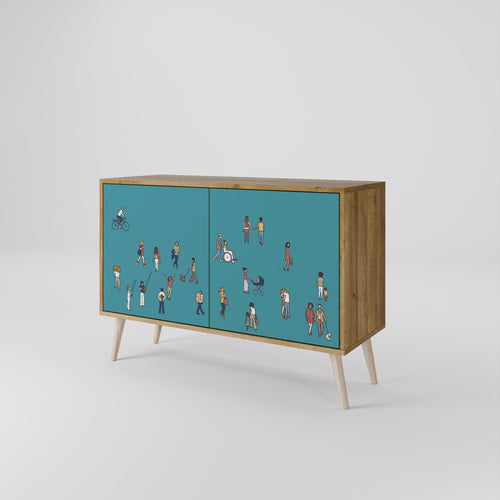 COLLECTIVE STREAM 2-Door Sideboard in Oak Effect
