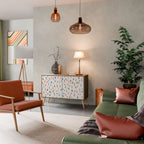 ENERGETIC SPOTS Aparador de 2 Portas em Efeito Carvalho