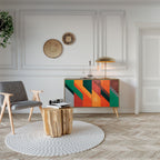 MAKESHIFT ARTISTRY Aparador de 2 Portas em Efeito Carvalho