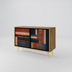 INTREPID FORMATION Aparador de 2 Portas em Efeito Carvalho