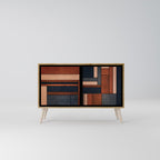 INTREPID FORMATION Aparador de 2 Portas em Efeito Carvalho