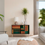 EARTHY FIGURES Aparador de 2 Portas em Efeito Carvalho