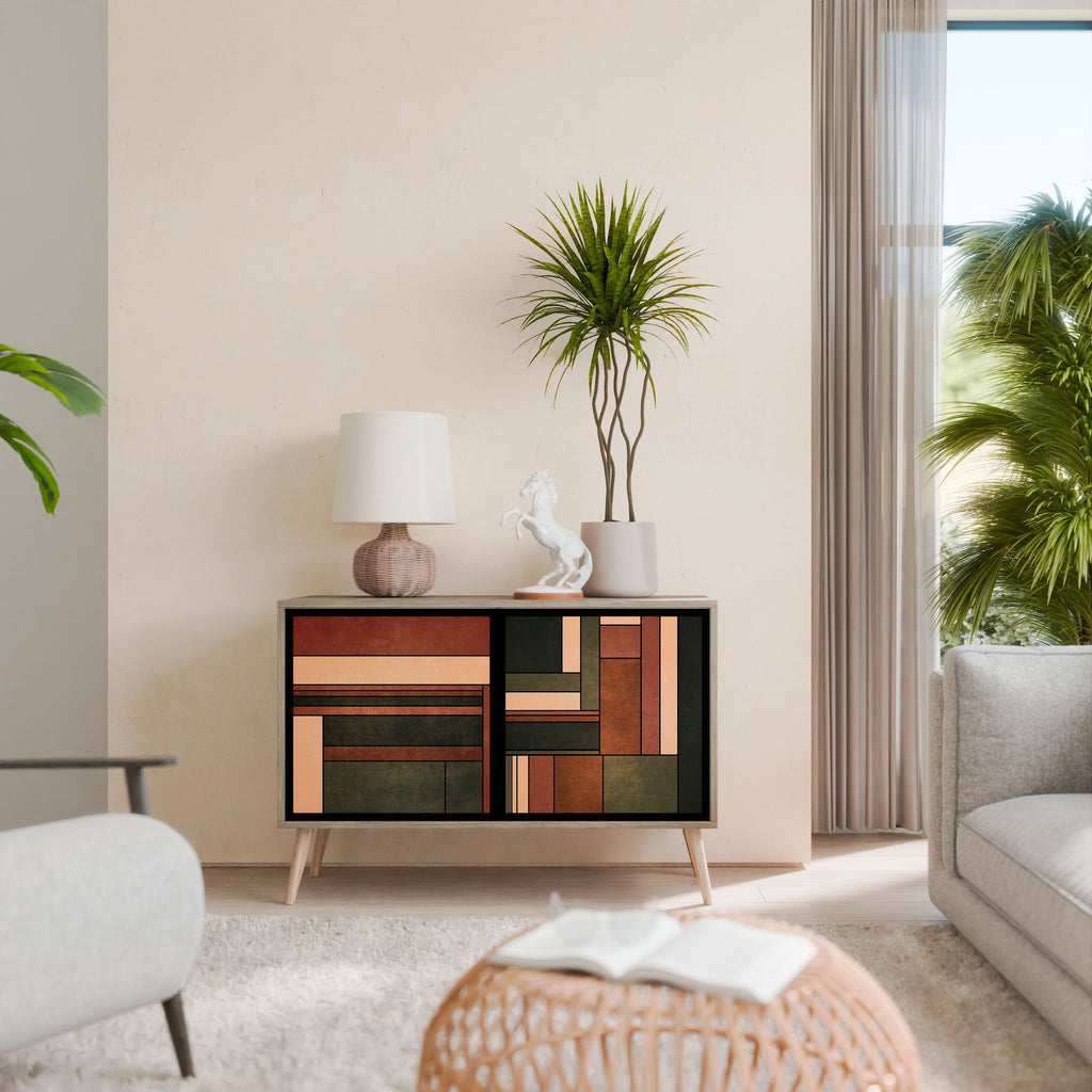 FIGURES OF NATURE Aparador de 2 Portas em Efeito Carvalho