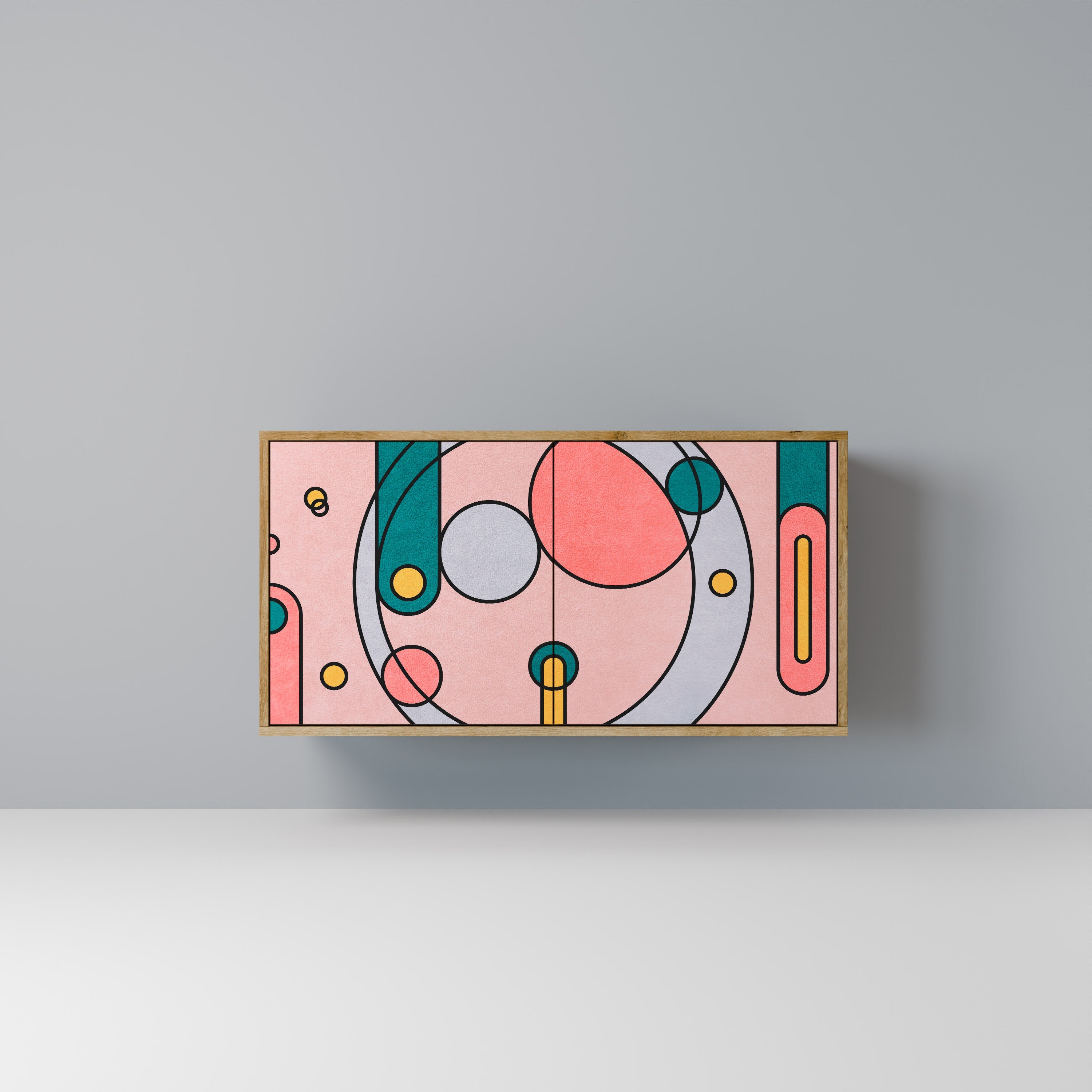 GOSSAMER ECHOES Aparador de 2 Portas em Efeito Carvalho