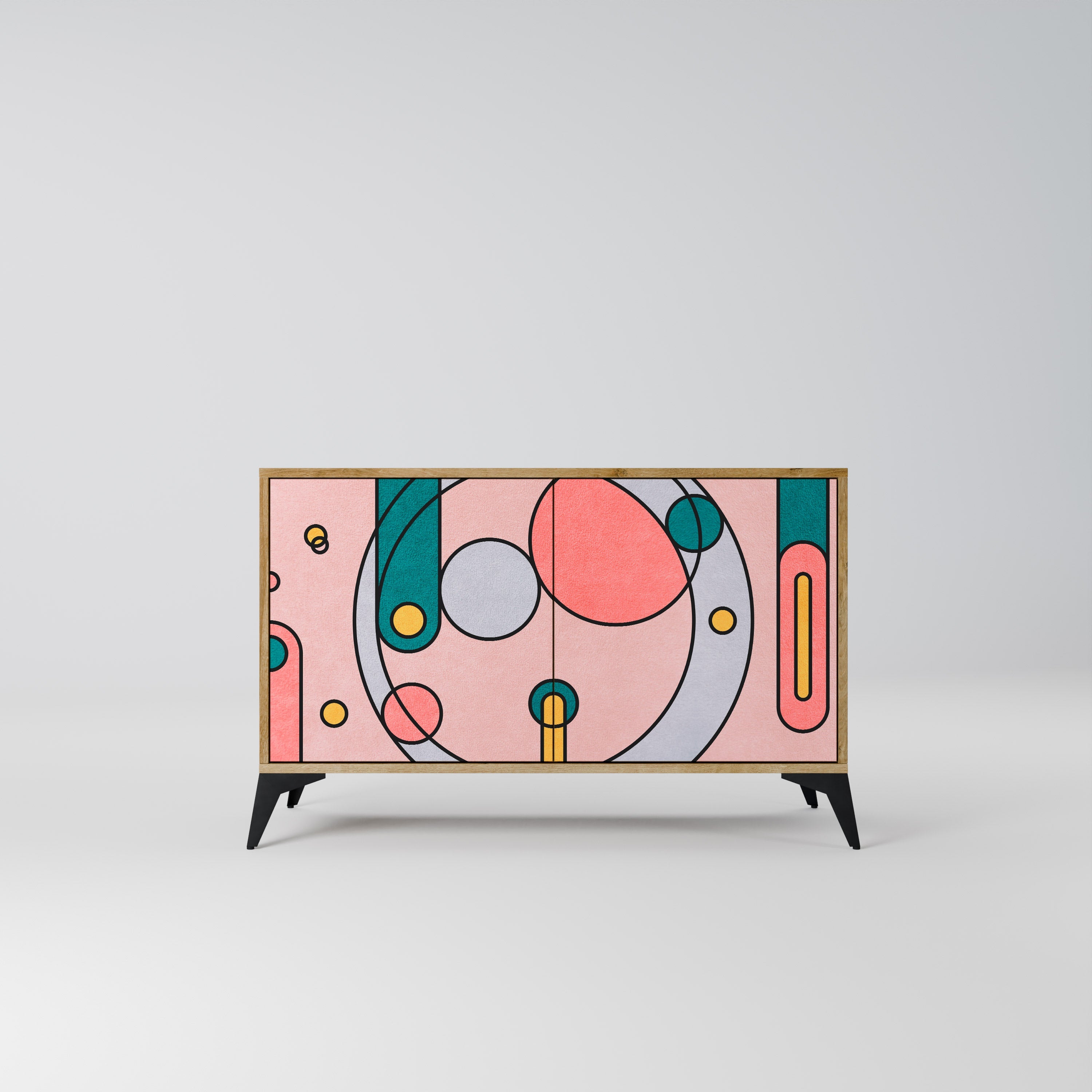 GOSSAMER ECHOES Aparador de 2 Portas em Efeito Carvalho