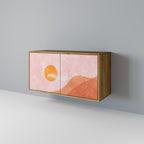 LUMINOUS SUNLIGHT Aparador de 2 Portas em Efeito Carvalho