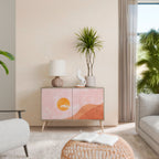 LUMINOUS SUNLIGHT Aparador de 2 Portas em Efeito Carvalho