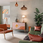 LUMINOUS SUNLIGHT Aparador de 2 Portas em Efeito Carvalho