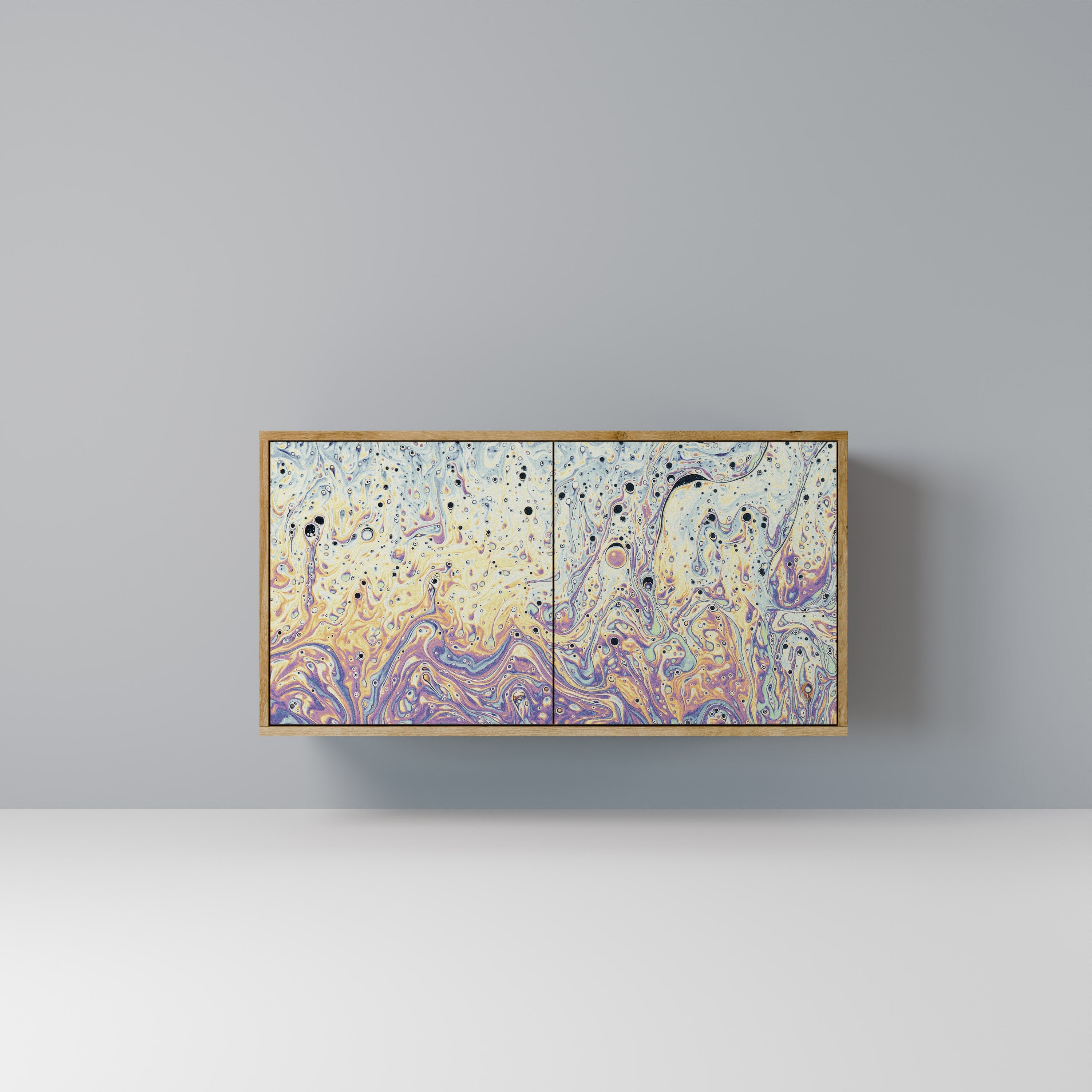 MOSAIC OF COLORS Aparador de 2 Portas em Efeito Carvalho