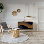 HOLLOW TIME Aparador de 2 Portas em Efeito Carvalho