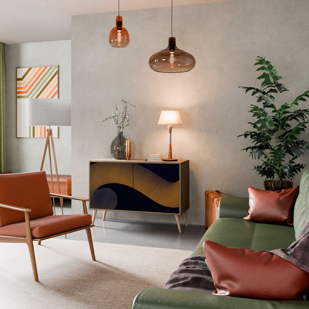 HOLLOW TIME Aparador de 2 Portas em Efeito Carvalho