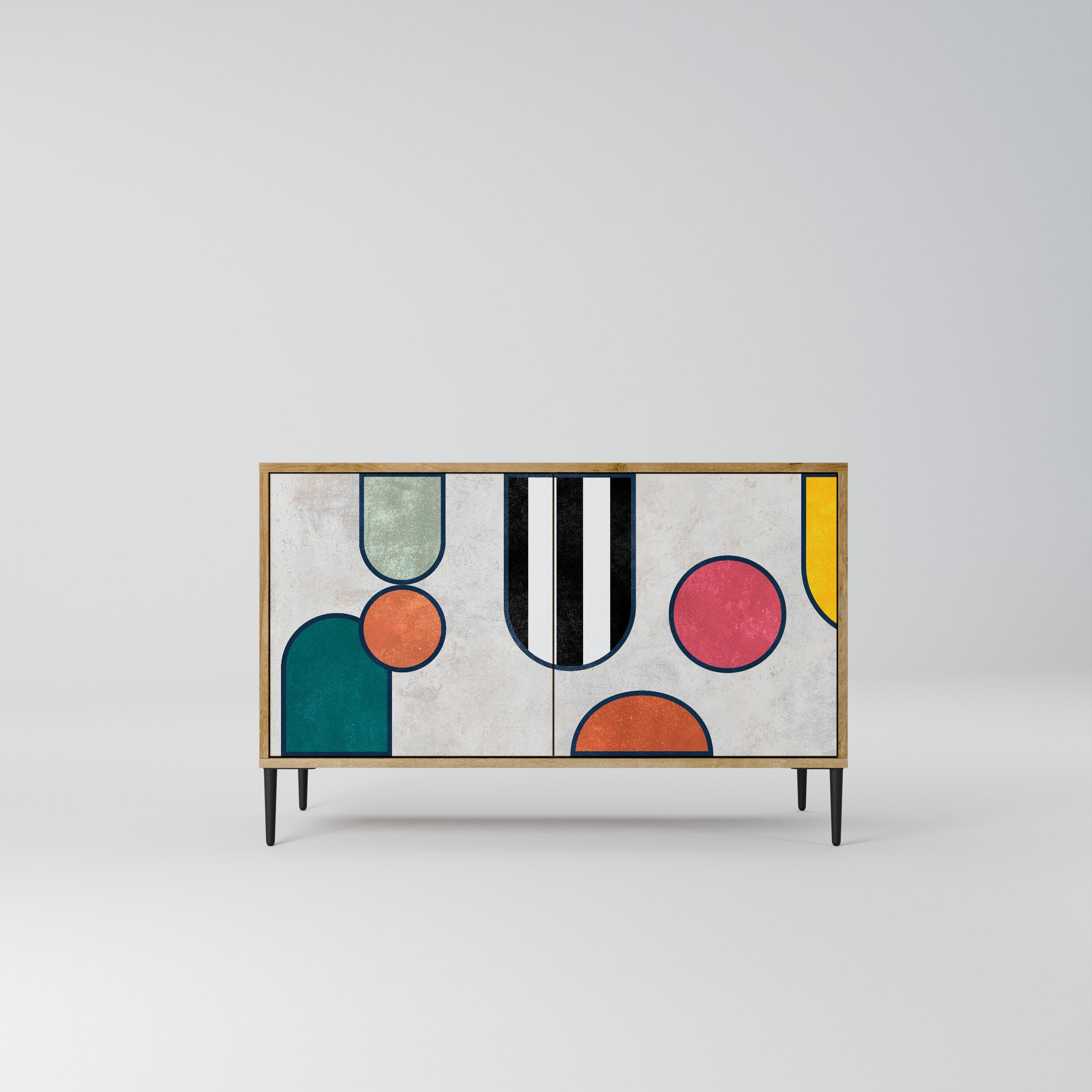 COOL STORY Aparador de 2 Portas em Efeito Carvalho