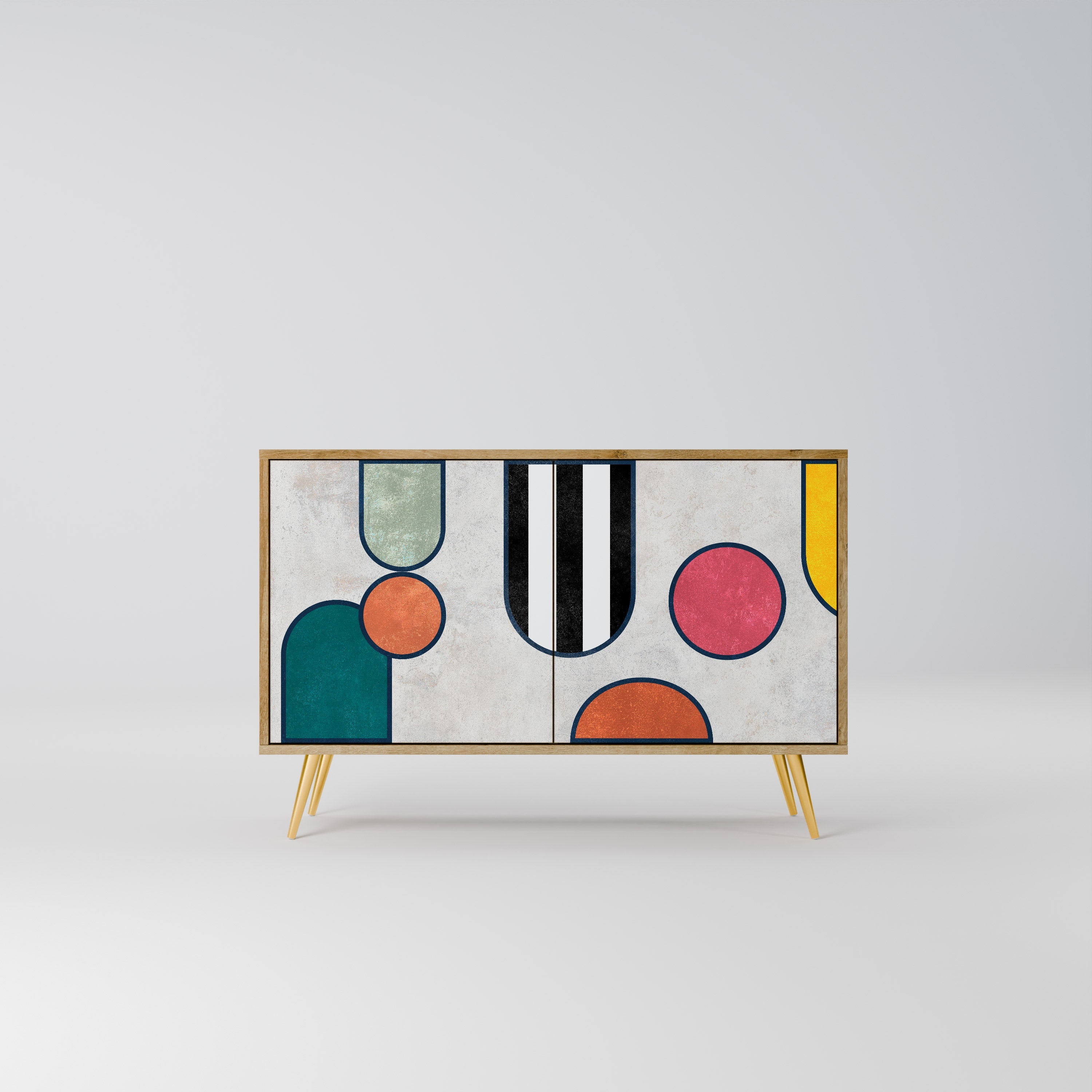 COOL STORY Aparador de 2 Portas em Efeito Carvalho