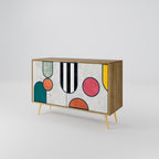 COOL STORY Aparador de 2 Portas em Efeito Carvalho