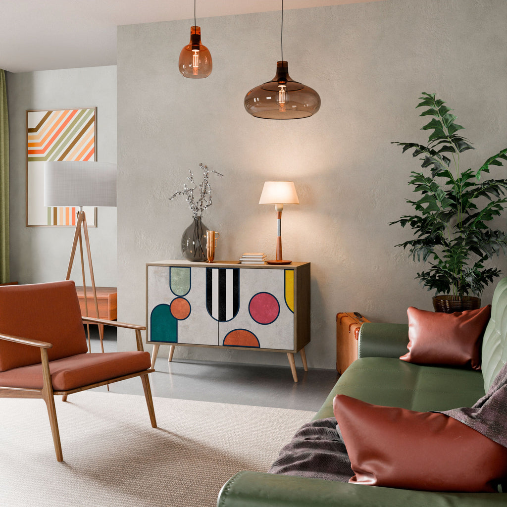 COOL STORY Aparador de 2 Portas em Efeito Carvalho