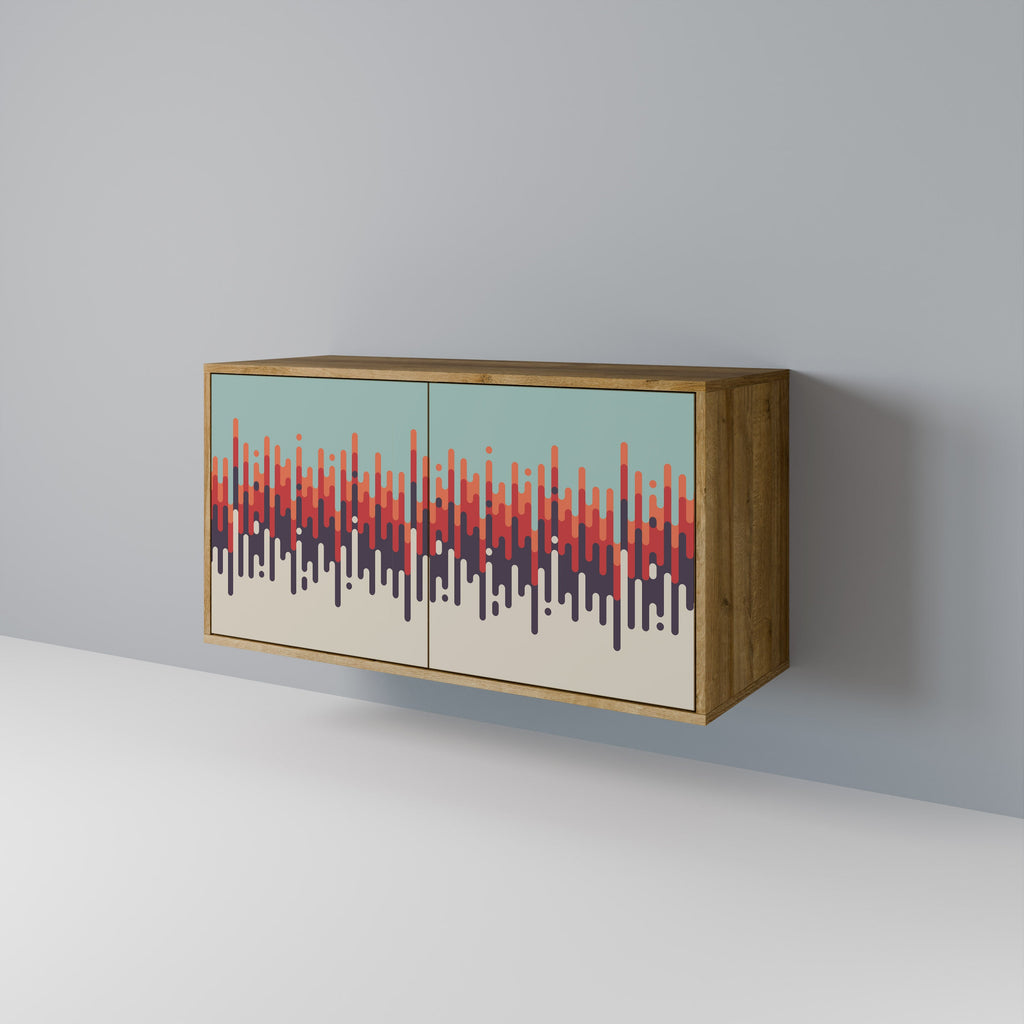 CHROMA CONTOURS Aparador de 2 Portas em Efeito Carvalho