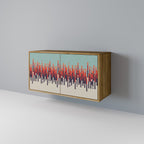 CHROMA CONTOURS Aparador de 2 Portas em Efeito Carvalho