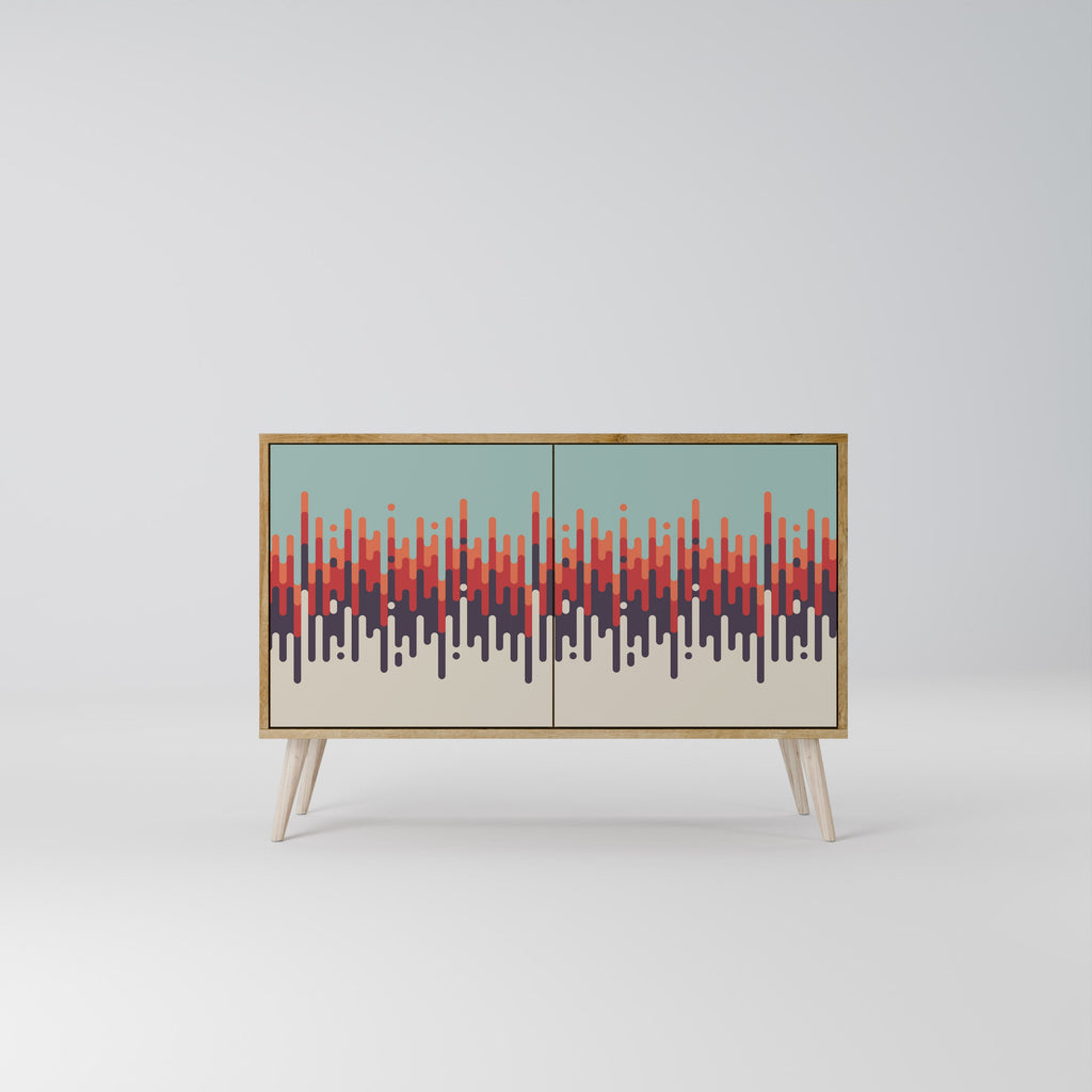 CHROMA CONTOURS Aparador de 2 Portas em Efeito Carvalho