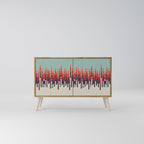 CHROMA CONTOURS Aparador de 2 Portas em Efeito Carvalho