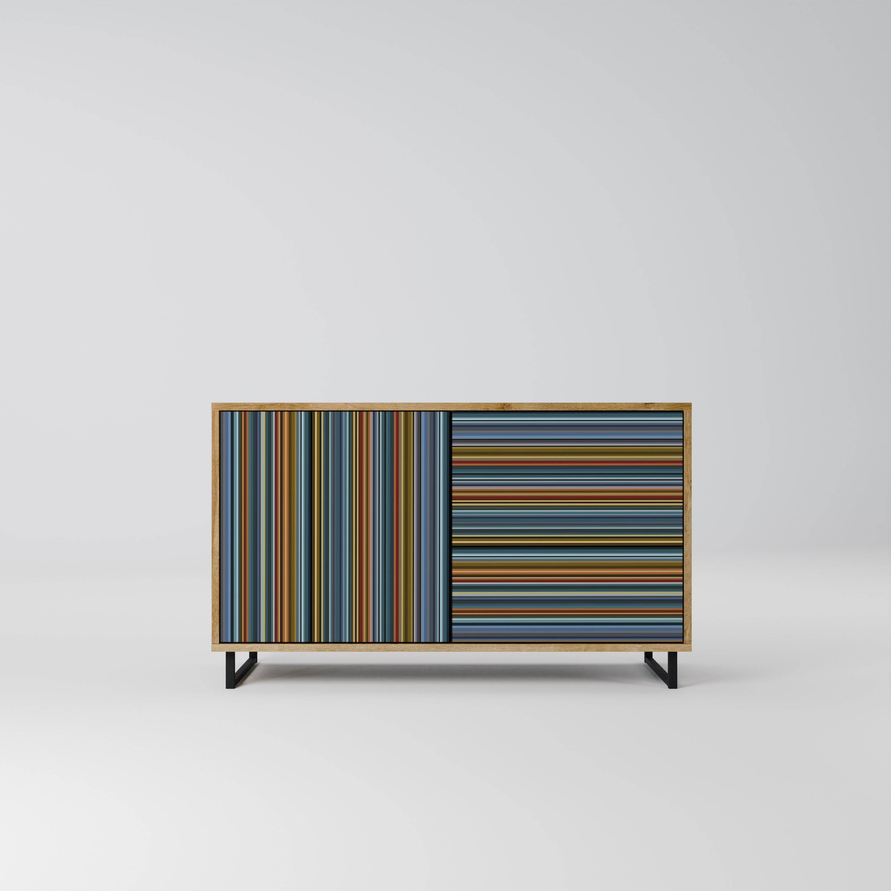 LINEOUT SPECTRUM Aparador de 2 Portas em Efeito Carvalho