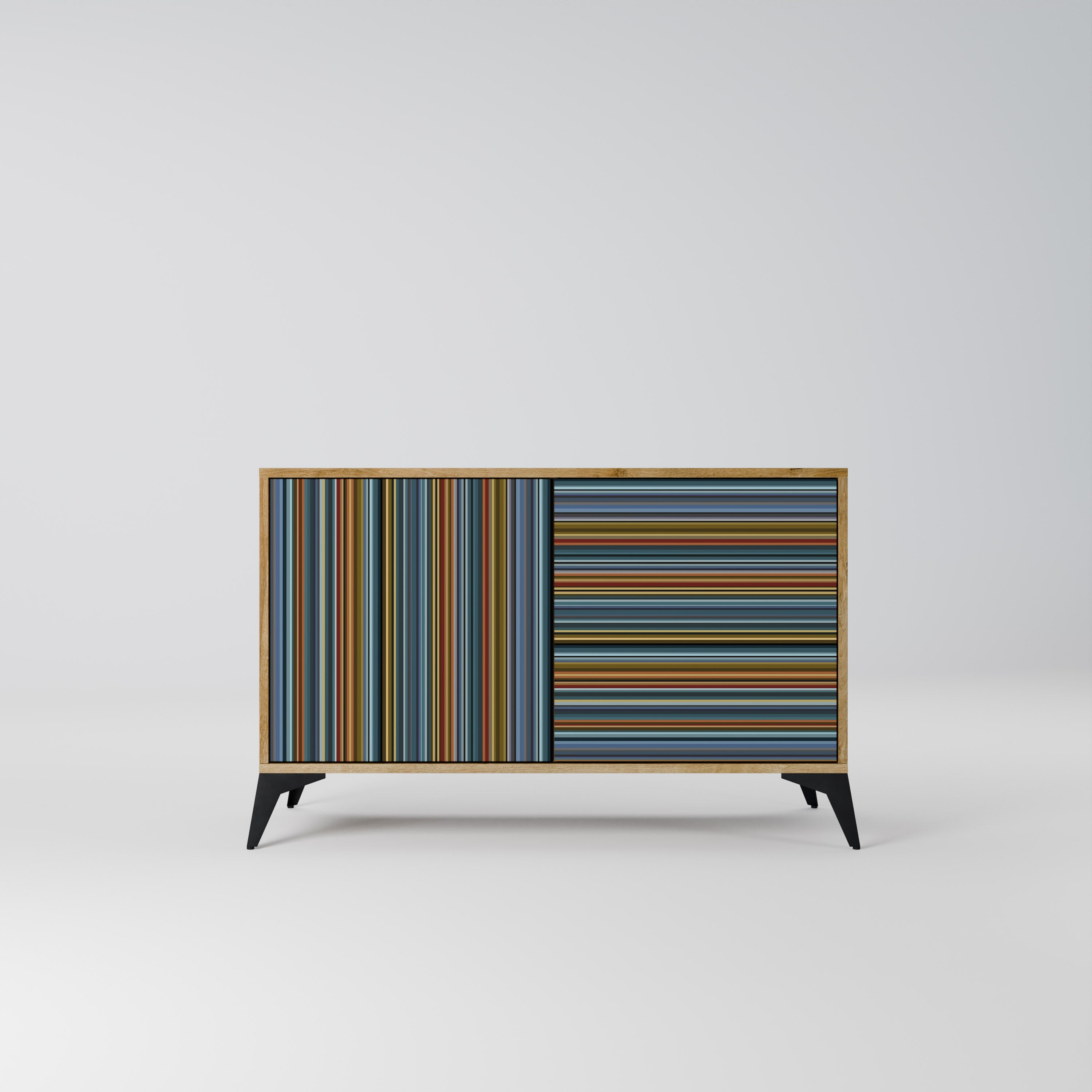 LINEOUT SPECTRUM Aparador de 2 Portas em Efeito Carvalho