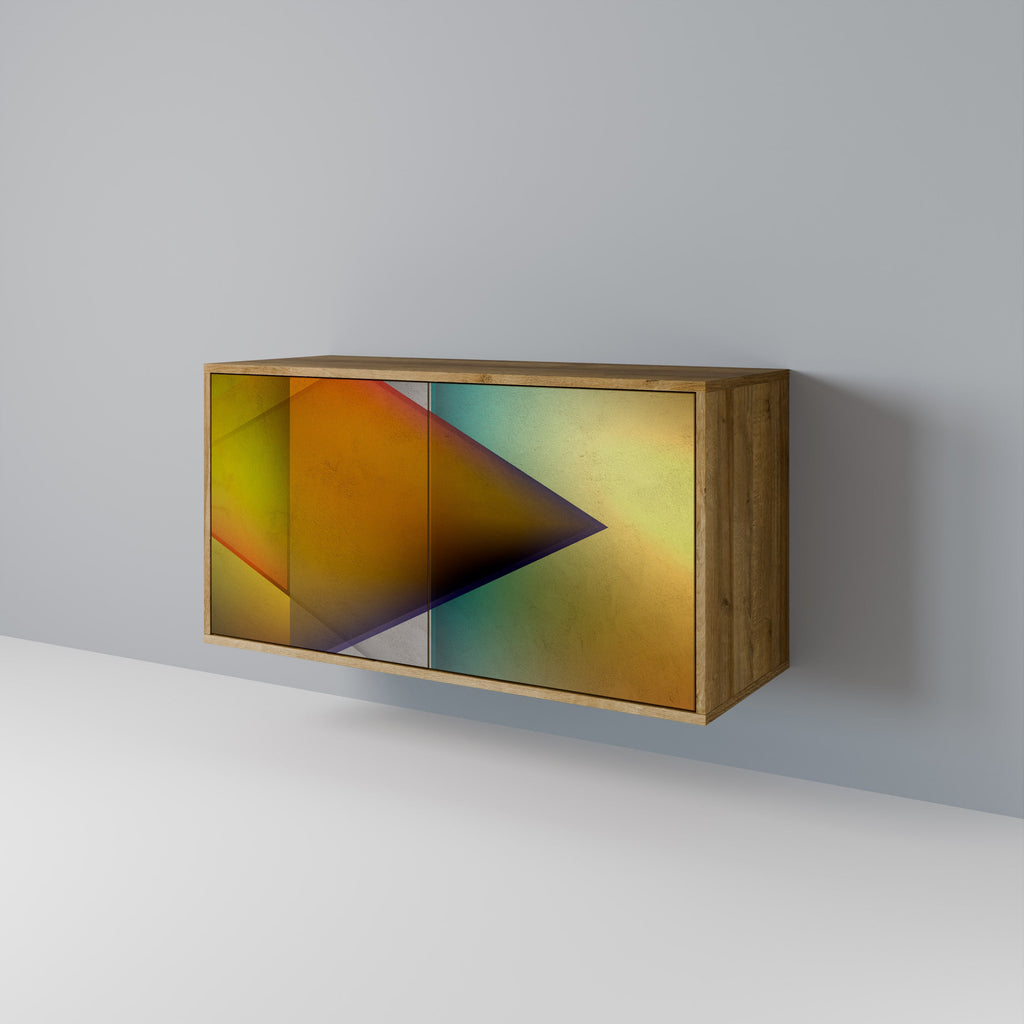 PIERCING SHARPNESS Aparador de 2 Portas em Efeito Carvalho